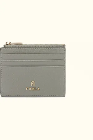 Furla Camelia Porte-cartes Cenere Cuir Texturé Femme
