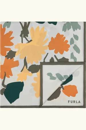Furla Tortona Carré Toni Agave Sergé De Soie À Imprimé Bouquet Femme