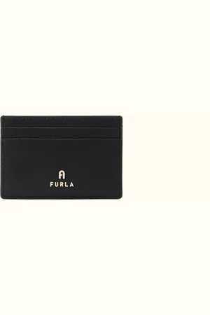 Furla Camelia Porte-cartes Nero Cuir De Veau Souple Femme