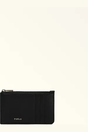 Furla Man Project Porte-cartes Nero Cuir De Veau Texturé Milos Homme
