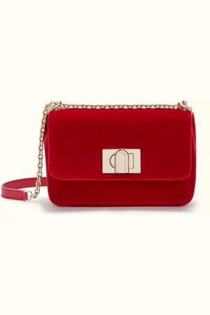 Furla 1927 Sac À Bandoulière Rosso Satin Velouté Femme