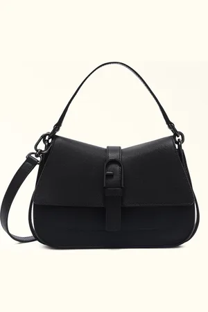 Furla Flow Sac À Main Nero Cuir De Veau Claris Lux Femme