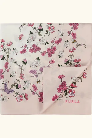 Furla Tortona Carré Toni Corolla Soie À Imprimé Fleuri Femme