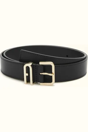 Furla Camelia Ceinture Fixe Nero Cuir De Veau Souple Femme