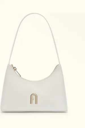 Furla Diamante Sac Porté Épaule Marshmallow Cuir De Veau Souple Femme