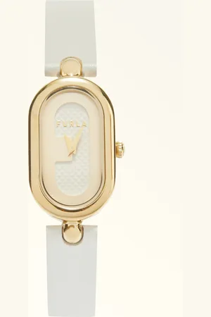 Furla Ooh Montre Dotée D’un Boîtier Ovale Marshmallow Cuir + Métal Femme