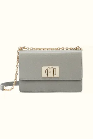 Furla 1927 Sac À Bandoulière Cenere Cuir Texturé Femme