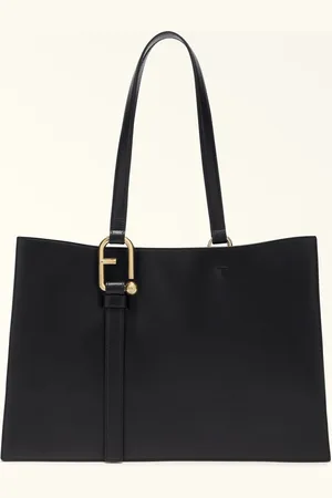 Furla Nuvola Sac Cabas Nero Cuir De Veau Claris Lux Femme