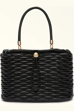Furla Mionido Sac Cabas Nero Cuir De Veau Nappa Matelassé Dattero Lux Femme
