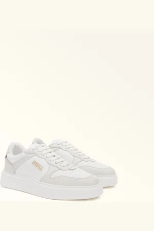 Furla Sport Baskets Marshmallow Cuir De Veau + Cuir De Veau Synthétique Femme