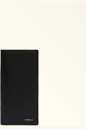 Furla Man Project Portefeuille Continental Nero Cuir De Veau Texturé Milos Homme