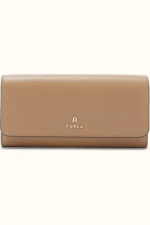 Furla Camelia Portefeuille Continental Deserto Cuir De Veau Grainé Femme