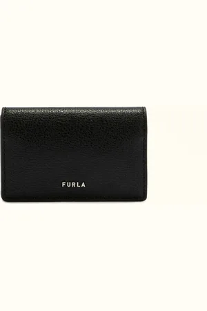 Furla Man Project Porte-cartes Nero Cuir De Veau Texturé Milos + Cuir De Veau Luxueux Homme