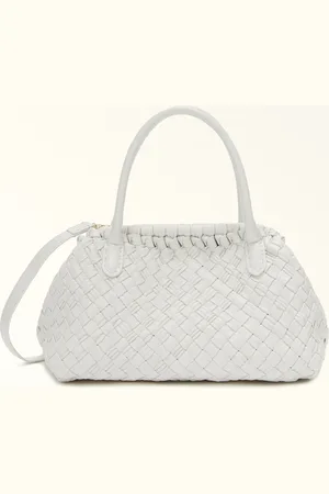 Furla Gerla Sac Boston Marshmallow Cuir Nappa Tressé Femme