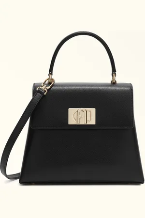 Furla 1927 Sac À Main Nero Cuir Texturé Femme