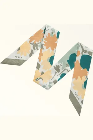 Furla Metropolis Bandeau Toni Agave Sergé De Soie À Imprimé Bouquet Femme