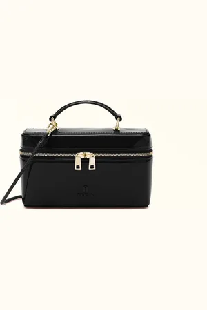 Furla Camelia Mini Sac Nero Cuir Verni Femme