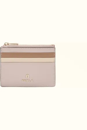 Furla Camelia Porte-cartes Corolla Cuir De Veau Souple Color-block Roma Femme
