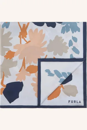 Furla Tortona Carré Toni Celestial Sergé De Soie À Imprimé Bouquet Femme