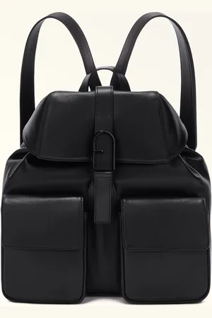 Furla Flow Sac À Dos Nero Cuir De Veau Claris Lux Femme