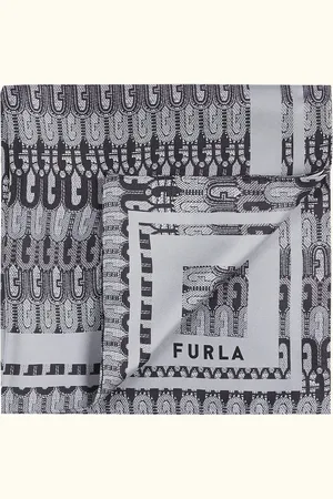 Furla Primula Carré Nero Sergé De Soie À Imprimé Arche Femme