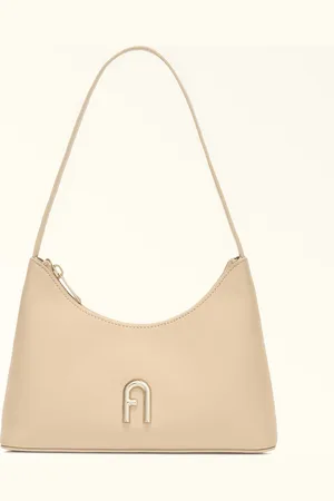 Furla Diamante Sac Porté Épaule Grano Cuir De Veau Souple Femme