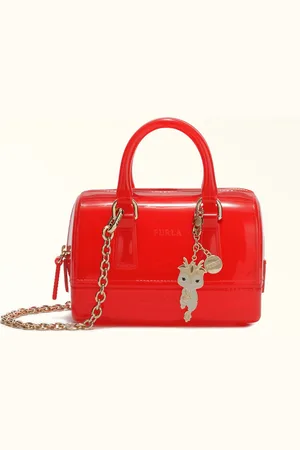Furla Candy Mini Sac Coral Red Pvc + Métal Femme