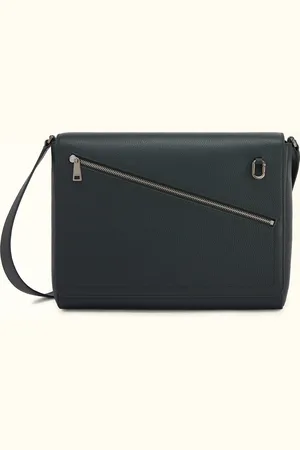 Furla Man Crono Sac Messager Royal Cuir De Veau Grainé Homme