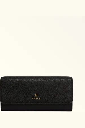 Furla Camelia Portefeuille Continental Nero Cuir De Veau Grainé Femme