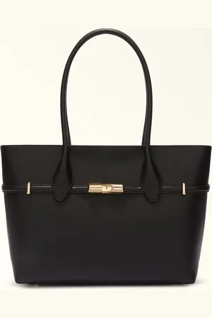 Furla Goccia Sac Cabas Nero Cuir De Veau Sidney Femme