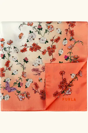 Furla Tortona Carré Toni Vitamina Soie À Imprimé Fleuri Femme