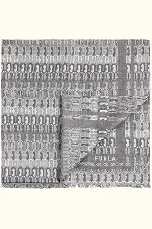Furla Opportunity Foulard 70 X 200 Cm Toni Nero Laine + Soie + Viscose Femme