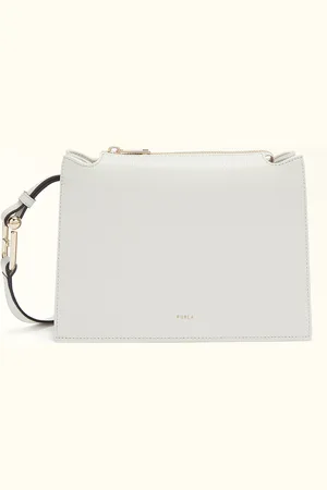 Furla Nuvola Sac À Bandoulière Marshmallow Cuir De Veau Grainé Femme
