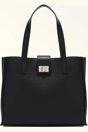 Furla 1927 Sac Cabas Nero Cuir De Veau Grainé Femme