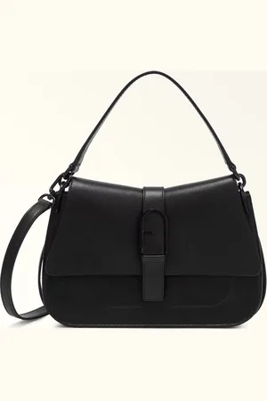 Furla Flow Sac À Main Nero Cuir De Veau Claris Lux Femme