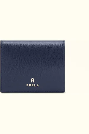 Furla Camelia Portefeuille Compact Mediterraneo Cuir Texturé Femme