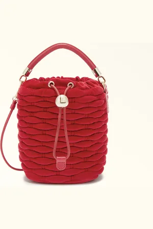 Furla Mionido Mini Sac S Rosso Tissu En Velours Matelassé Femme