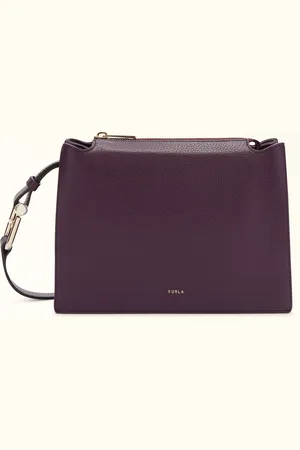 Furla Nuvola Sac À Bandoulière Chianti Cuir De Veau Grainé Femme