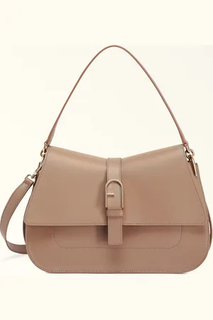 Furla Flow Sac À Main Greige Cuir De Veau Claris Lux Femme