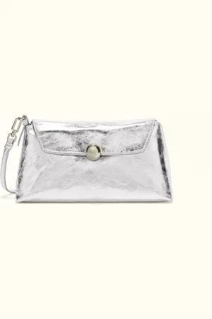Furla Sfera Soft Mini Sac Xl Color Silver Cuir De Veau Craquelé Femme