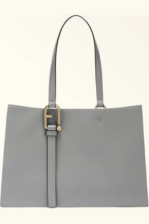 Furla Nuvola Sac Cabas Cenere Cuir De Veau Claris Lux Femme