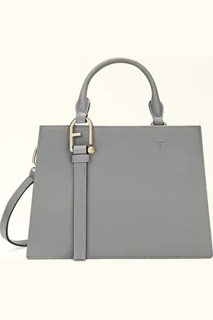 Furla Nuvola Sac Cabas Cenere Cuir De Veau Claris Lux Femme