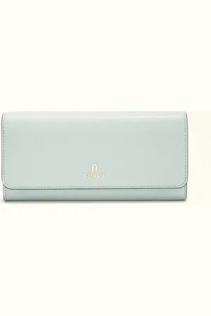 Furla Camelia Portefeuille Continental Laguna Cuir Texturé Femme