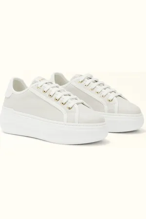 Furla Nuage Baskets Marshmallow Cuir De Veau Mat + Cuir De Veau + Tissu Synthétique Femme