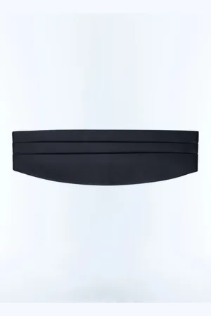 Fursac Ceinture de smoking plissée en satin