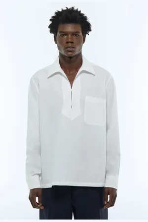 Fursac Chemise vareuse en popeline de coton