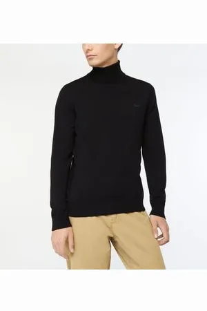 Pull col outlet roulé lacoste homme