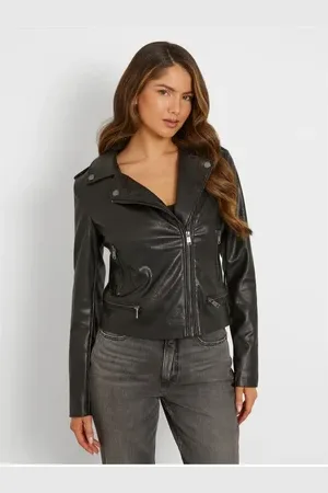 Blouson cuir guess best sale femme