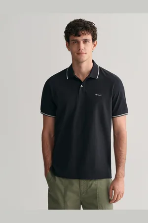 GANT Men Polo en coton piqué avec liseré (XS)