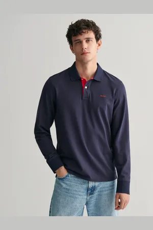 GANT Men Polo Rugger en coton piqué contrastant (S)